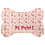 Sweet Cupcakes Bone Shaped Dog Food Mat (Personalized)