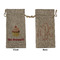 Sweet Cupcakes Large Burlap Gift Bag - Front & Back (Personalized)