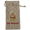 Sweet Cupcakes Large Burlap Gift Bag - Front (Personalized)