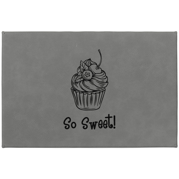 Sweet Cupcakes Large Engraved Gift Box with Leather Lid - Approval