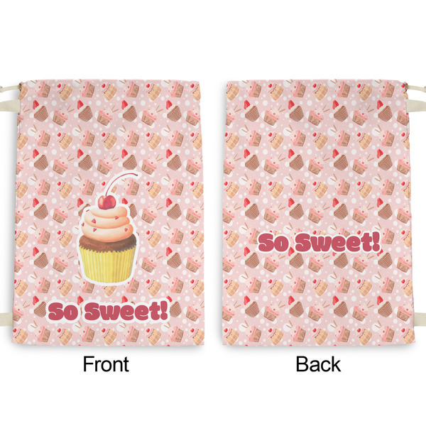Sweet Cupcakes Large Laundry Bag - Front & Back View
