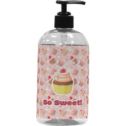 Sweet Cupcakes Plastic Soap / Lotion Dispenser (16 oz - Large - Black) (Personalized)