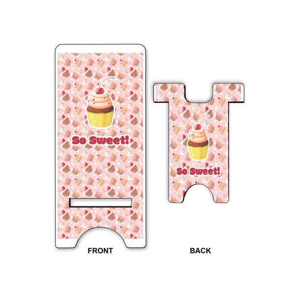 Sweet Cupcakes Large Phone Stand - Front & Back