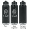 Sweet Cupcakes Laser Engraved Water Bottles - 2 Styles - Front & Back View