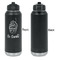 Sweet Cupcakes Laser Engraved Water Bottles - Front Engraving - Front & Back View