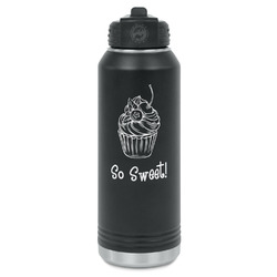 Sweet Cupcakes Water Bottle - Laser Engraved - Front (Personalized)