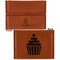 Sweet Cupcakes Leather Business Card Holder - Front Back