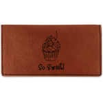 Sweet Cupcakes Leatherette Checkbook Holder - Single Sided (Personalized)
