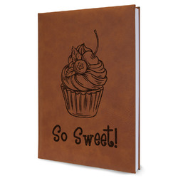 Sweet Cupcakes Leather Sketchbook (Personalized)