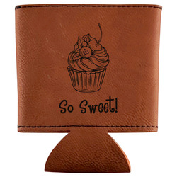 Sweet Cupcakes Leatherette Can Sleeve (Personalized)