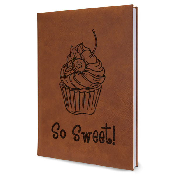 Custom Sweet Cupcakes Leatherette Journal - Large - Single Sided (Personalized)