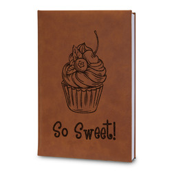 Sweet Cupcakes Leatherette Journal - Large - Double Sided (Personalized)