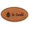 Sweet Cupcakes Leatherette Oval Name Badge with Magnet (Personalized)