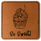 Sweet Cupcakes Leatherette Patches - Square
