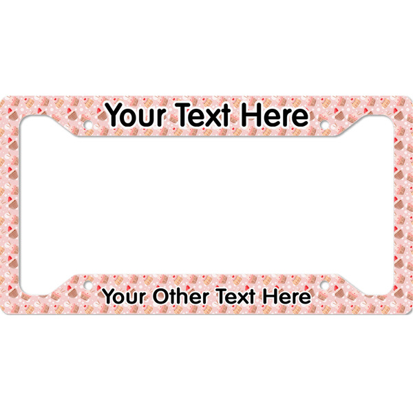 Custom Sweet Cupcakes License Plate Frame - Style A (Personalized)
