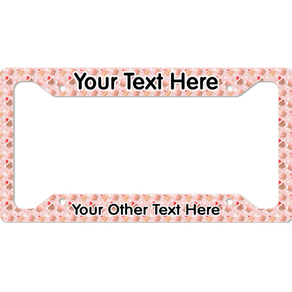 Custom Sweet Cupcakes License Plate Frame (Personalized)