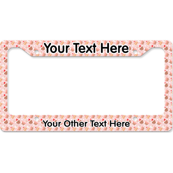 Custom Sweet Cupcakes License Plate Frame - Style B (Personalized)