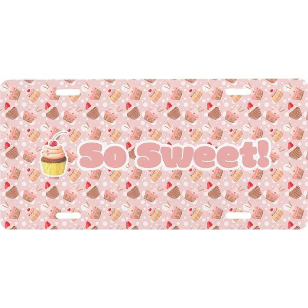 Custom Sweet Cupcakes Front License Plate (Personalized)