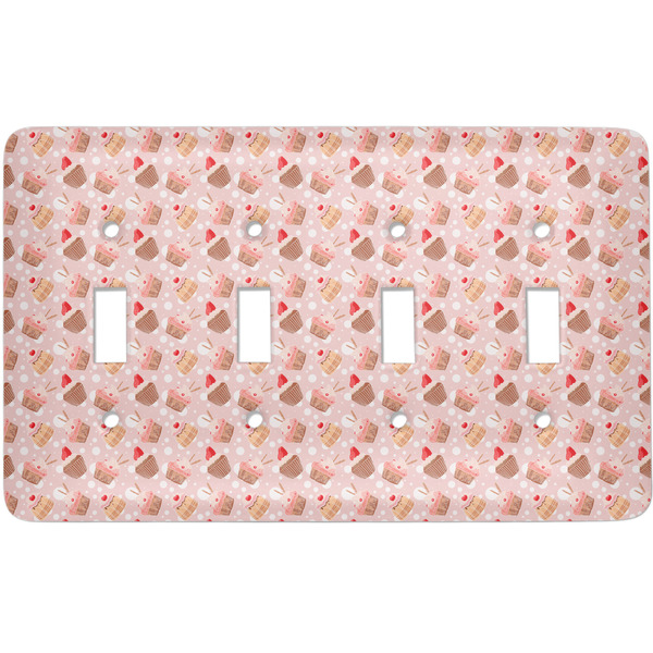 Custom Sweet Cupcakes Light Switch Cover (4 Toggle Plate)