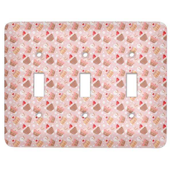Custom Sweet Cupcakes Light Switch Cover (3 Toggle Plate)