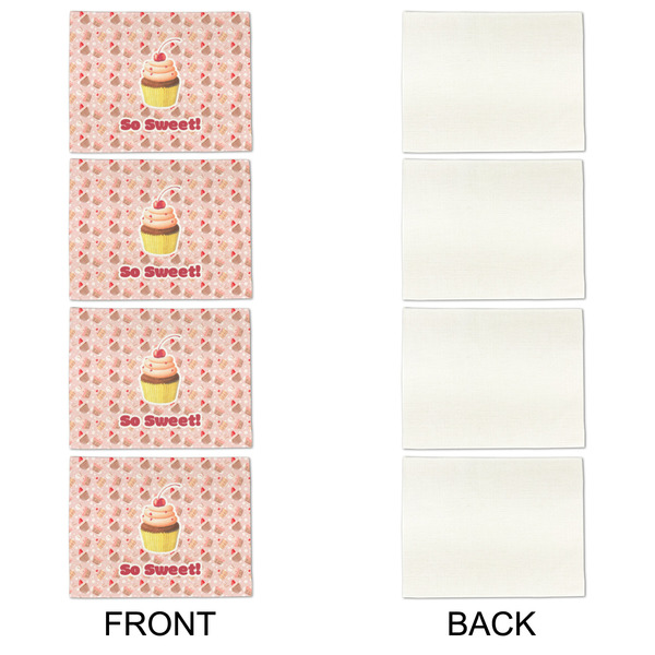 Sweet Cupcakes Linen Placemat - APPROVAL Set of 4 (single sided)