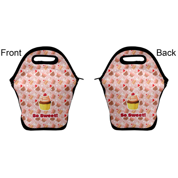 Sweet Cupcakes Lunch Bag - Front and Back