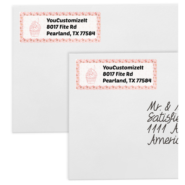 Sweet Cupcakes Mailing Labels - Double Stack Close Up