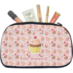 Sweet Cupcakes Makeup / Cosmetic Bag - Medium w/ Name or Text