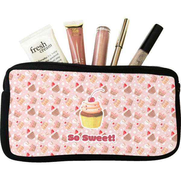 Custom Sweet Cupcakes Makeup / Cosmetic Bag - Small w/ Name or Text