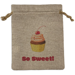 Sweet Cupcakes Burlap Gift Bag (Personalized)