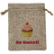 Sweet Cupcakes Medium Burlap Gift Bag - Front (Personalized)