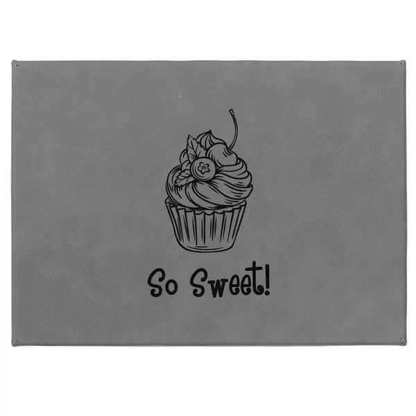 Sweet Cupcakes Medium Gift Box with Engraved Leather Lid - Approval