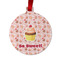 Sweet Cupcakes Metal Ball Ornament - Front