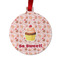 Sweet Cupcakes Metal Ball Ornament - Double Sided w/ Name or Text