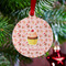 Sweet Cupcakes Metal Ball Ornament - Lifestyle