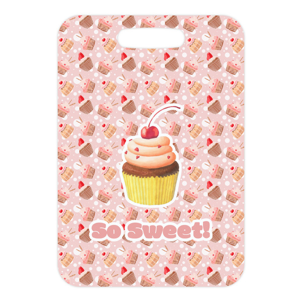 Sweet Cupcakes Metal Luggage Tag - Front Without Strap