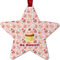 Sweet Cupcakes Metal Star Ornament - Double Sided w/ Name or Text
