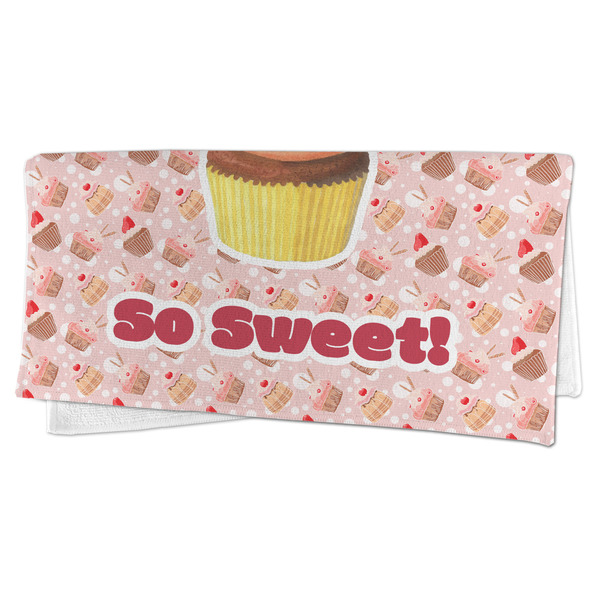 Sweet Cupcakes Microfiber Dish Rag - FOLDED (half)
