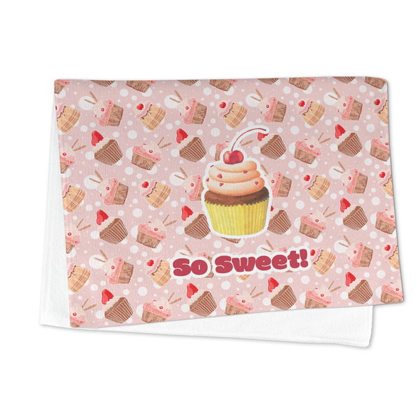 Sweet Cupcakes Microfiber Dish Towel - FOLDED HALF