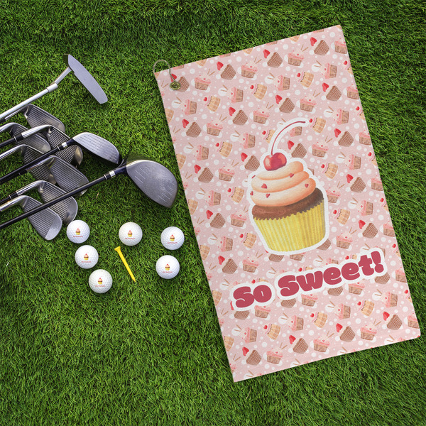 Sweet Cupcakes Microfiber Golf Towels - LIFESTYLE