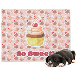 Sweet Cupcakes Dog Blanket - Large w/ Name or Text