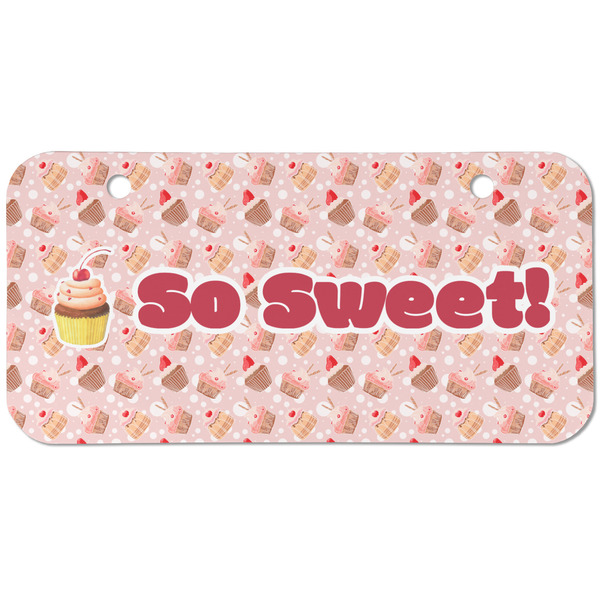 Custom Sweet Cupcakes Mini/Bicycle License Plate (2 Holes) (Personalized)