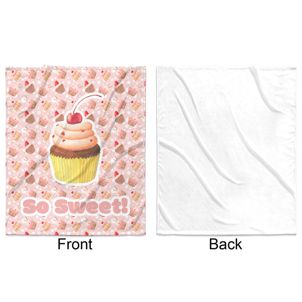 Sweet Cupcakes Minky Blanket - 50"x60" - Single Sided - Front & Back