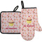 Sweet Cupcakes Oven Mitt & Pot Holder Set w/ Name or Text
