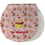 Sweet Cupcakes Burp Pad - Velour w/ Name or Text