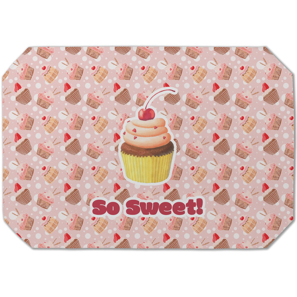 Custom Sweet Cupcakes Dining Table Mat - Octagon (Single-Sided) w/ Name or Text
