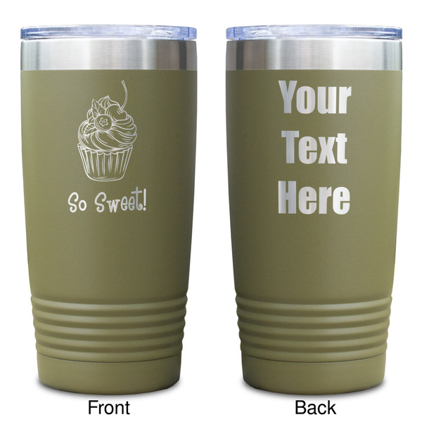 Sweet Cupcakes Olive Polar Camel Tumbler - 20oz - Double Sided - Approval