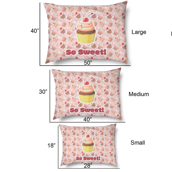 Sweet Cupcakes Outdoor Dog Beds - SIZE CHART