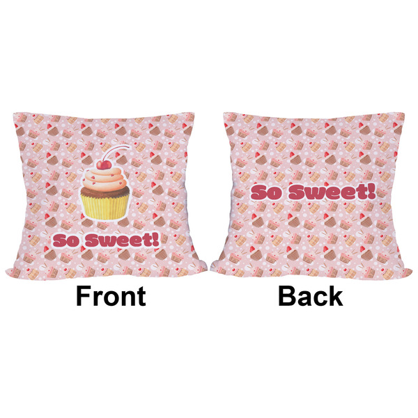Sweet Cupcakes Outdoor Pillow - 18x18