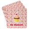 Sweet Cupcakes Paper Coasters w/ Name or Text